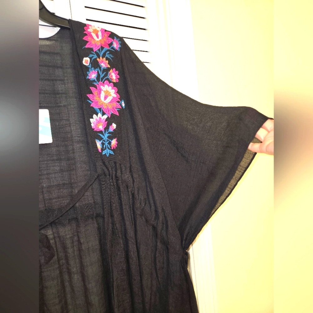 UMGEE Women's M/L Floral Embroidered Kimono NEW - Picture 5 of 13